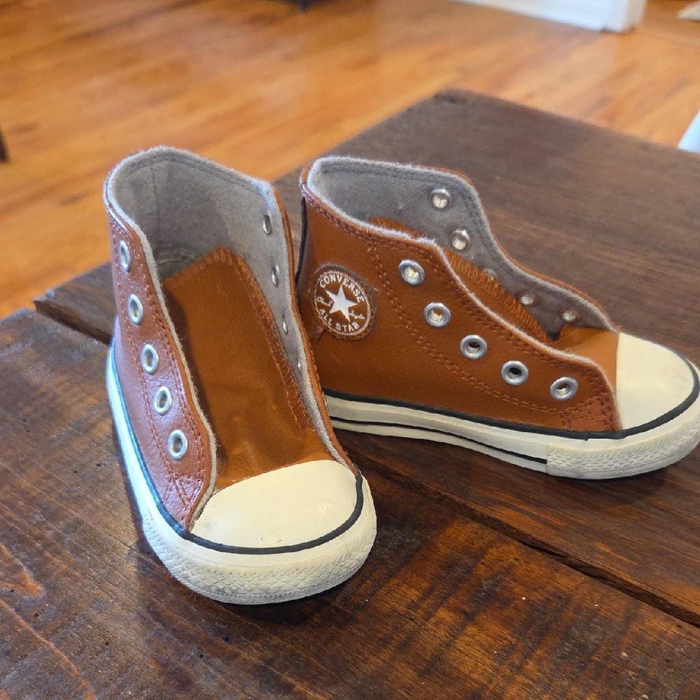 Converse Brown High-Top Sneakers Classic Canvas